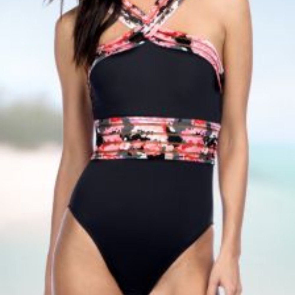 Kenneth Cole Womens Sweet Sakura Floral Swimsuit